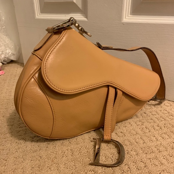 Beige Dior Tan Saddle Bag Grained Calfskin Saddle Bag Dior Beige